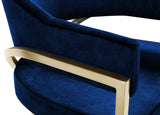 Madelyn Contemporary Velvet Dining Chairs - Luxurious Comfort with Brushed Brass Finish - Set of 2
