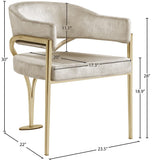 Madelyn Contemporary Velvet Dining Chairs - Luxurious Comfort with Brushed Brass Finish - Set of 2
