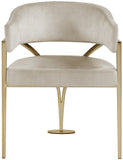 Madelyn Contemporary Velvet Dining Chairs - Luxurious Comfort with Brushed Brass Finish - Set of 2