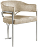 Madelyn Contemporary Velvet Dining Chairs - Luxurious Comfort with Brushed Brass Finish - Set of 2