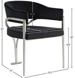 Madelyn Contemporary Velvet Dining Chairs - Luxurious Comfort with Brushed Brass Finish - Set of 2