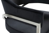 Madelyn Contemporary Velvet Dining Chairs - Luxurious Comfort with Brushed Brass Finish - Set of 2