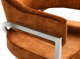 Madelyn Contemporary Velvet Dining Chairs - Luxurious Comfort with Brushed Brass Finish - Set of 2