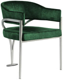 Madelyn Contemporary Velvet Dining Chairs - Luxurious Comfort with Brushed Brass Finish - Set of 2