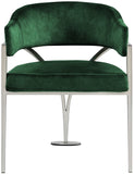 Madelyn Contemporary Velvet Dining Chairs - Luxurious Comfort with Brushed Brass Finish - Set of 2