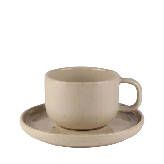 Mesa Ceramics Uno Speckle Tea Cup & Saucer, 220ml