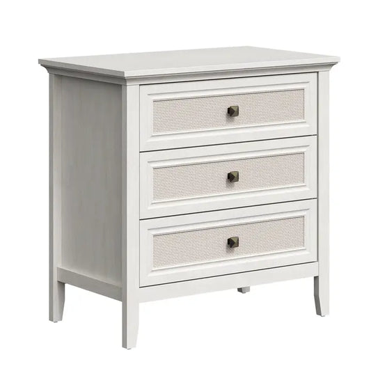 Wholesale 3 Drawer Dresser, Cane Nightstand with Rattan Drawers