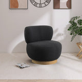 Calais Contemporary Accent Chair - Mid-Century Modern Design with Sturdy Natural Oak Base