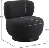 Calais Contemporary Accent Chair - Mid-Century Modern Design with Sturdy Natural Oak Base