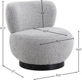 Calais Contemporary Accent Chair - Mid-Century Modern Design with Sturdy Natural Oak Base