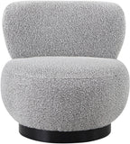 Calais Contemporary Accent Chair - Mid-Century Modern Design with Sturdy Natural Oak Base
