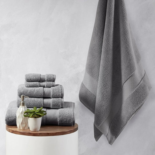 1000gsm Premium 6-piece Bath Towel Set, Dark Grey