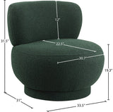 Calais Contemporary Accent Chair - Mid-Century Modern Design with Sturdy Natural Oak Base