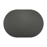 Strata Leather Black Placemat - Oval 13.3x16.5"- Set of 4