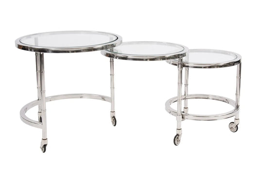 Telescoping Stainless Steel Bar Cart