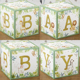 Safari Baby Block Boxes Set of 4 Party Decor