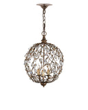 Crystal Bud Gold Orb Chandelier