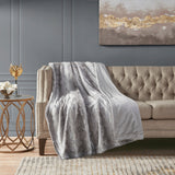 Soft Faux Fur Mink Reversible Throw Blanket