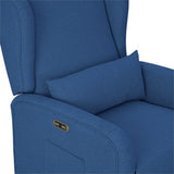 3-in-1 Wingback Swivel Chair Power Recliner, Blue