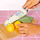 3-Piece Printed Kitchen Knife Set-Floral