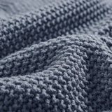 Acrylic Knit Bedding Blanket, Indigo Blue