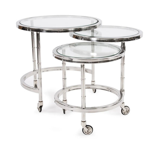 Telescoping Stainless Steel Bar Cart