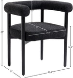 Hyatt Elegant Mid-Century Dining Chair with Solid Wood Frame for a Chic Dining Room Upgrade
