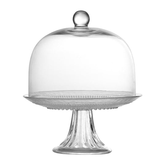 Jupiter Clear 8.5" Cake Stand and Dome Set