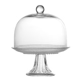 Jupiter Clear 8.5" Cake Stand and Dome Set