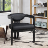 Carlyle Contemporary Dining Chair - Elegant Faux Leather Upholstery with Solid Wood Frame Design