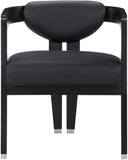 Carlyle Contemporary Dining Chair - Elegant Faux Leather Upholstery with Solid Wood Frame Design