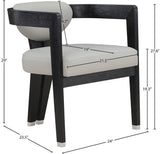 Carlyle Contemporary Dining Chair - Elegant Faux Leather Upholstery with Solid Wood Frame Design