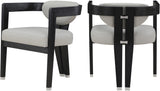 Carlyle Contemporary Dining Chair - Elegant Faux Leather Upholstery with Solid Wood Frame Design