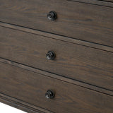 European Country Style Farmhouse 4-Drawer Dresser, Brown *