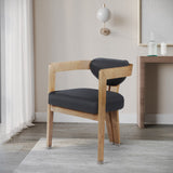 Carlyle Contemporary Dining Chair - Elegant Faux Leather Upholstery with Solid Wood Frame Design