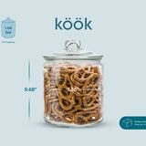 Kook Glass Storage Jars 1 Gallon Set of 2
