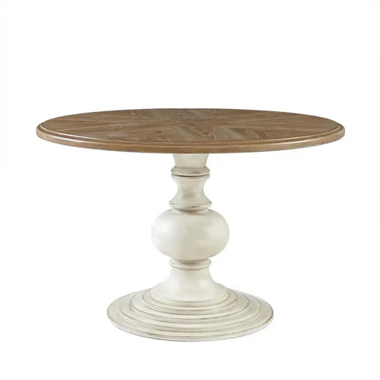 Farmhouse 46" Round Pedestal Dining Table *