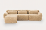 MELLOW 114" 3-Seater Sofa with 1 Ottoman