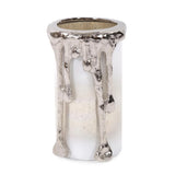 Arctic Glacier Glass Pillar Holder with Aluminum Molten Top Short