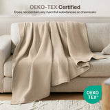 Waffle Weave Cotton Bedding Blanket, Khaki