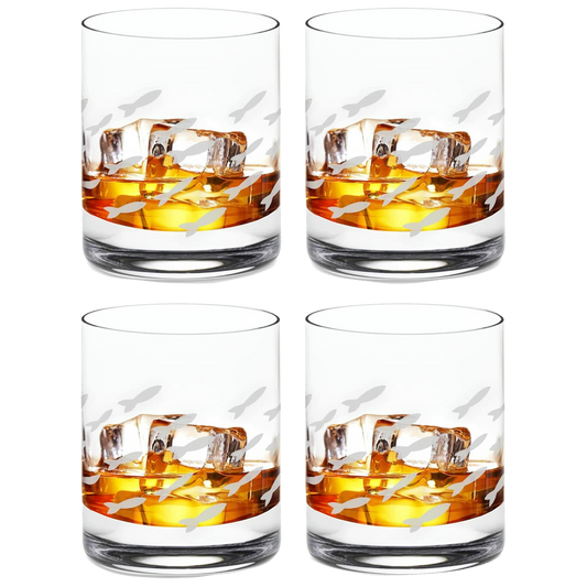 Fish Old Fashion Drinking Glasses