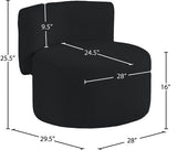 Como Contemporary Accent Chair with Curved Back Design for Stylish Home Decor and Comfort