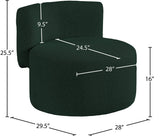 Como Contemporary Accent Chair with Curved Back Design for Stylish Home Decor and Comfort