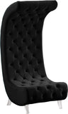 Crescent Velvet Accent Chair - Modern Acrylic Legs, Chic Rounded Design, Soft Touch & Stylish Tufting