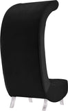 Crescent Velvet Accent Chair - Modern Acrylic Legs, Chic Rounded Design, Soft Touch & Stylish Tufting