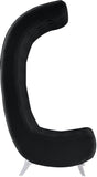 Crescent Velvet Accent Chair - Modern Acrylic Legs, Chic Rounded Design, Soft Touch & Stylish Tufting