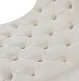 Crescent Modern Accent Chair with Soft Velvet Upholstery and Chic Acrylic Legs for Stylish Spaces
