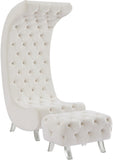Crescent Modern Accent Chair with Soft Velvet Upholstery and Chic Acrylic Legs for Stylish Spaces
