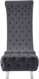 Crescent Modern Accent Chair with Soft Velvet Upholstery and Chic Acrylic Legs for Stylish Spaces