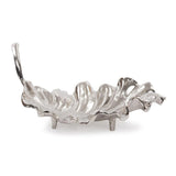 Calathea Leaf Polished Silver Sculpture- Large